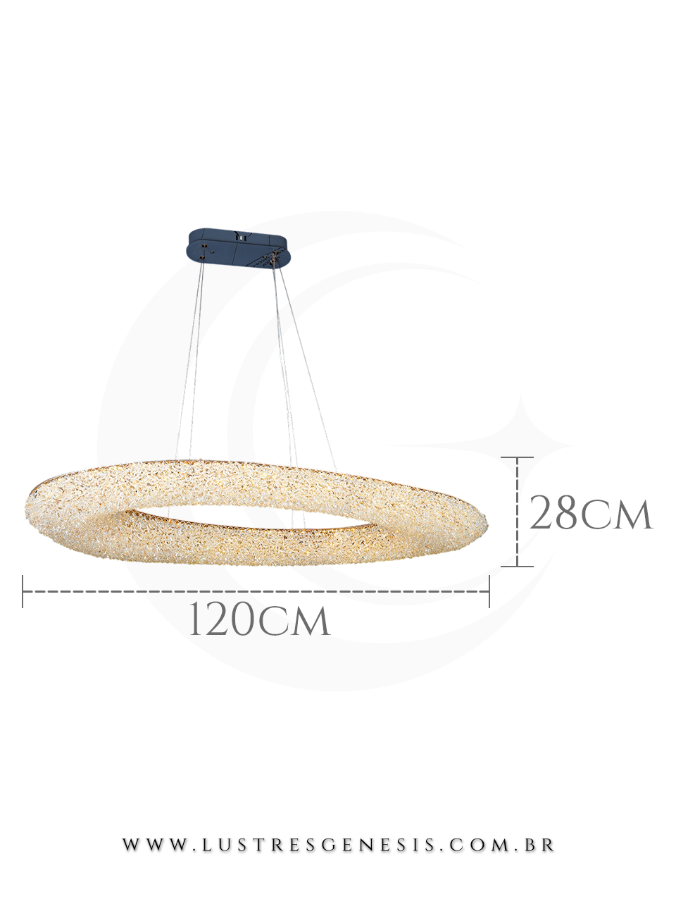 Luminaria de Teto Pendente de cristal Moderno Dourado Redondo 120cm, Sala de Jantar Pe Direito Duplo, Pe Direito Alto, Hall de Entrada